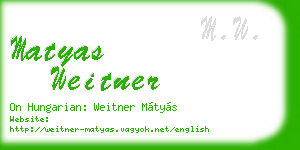 matyas weitner business card