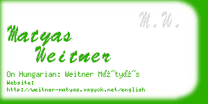 matyas weitner business card